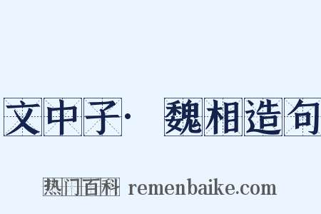 文中子·魏相造句是什么意思的图片